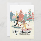 スノーボード バレンタイン ホリデー カード (正面)