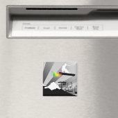 スノーボード。パウダートレイル。 マグネット (インサイチュ (食洗機))