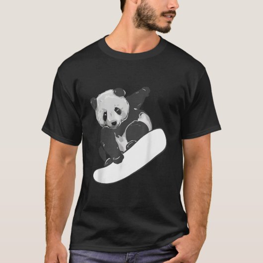 スノーボード パンダ Tシャツ (正面)