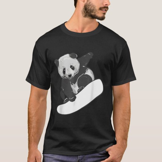 スノーボード パンダ Tシャツ (正面)