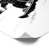 スノーボード ベア, 面白いウィンタースポーツ, スキースロープ, 楽しい ポスター (角)