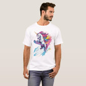 スノーボード ユニコーン (1) Tシャツ (正面フル)