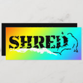 スノーボード:切り刻んだ 招待状 (正面/裏面)