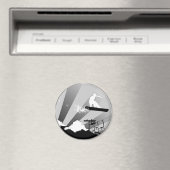 スノーボード。赤い線。 マグネット (インサイチュ (食洗機))