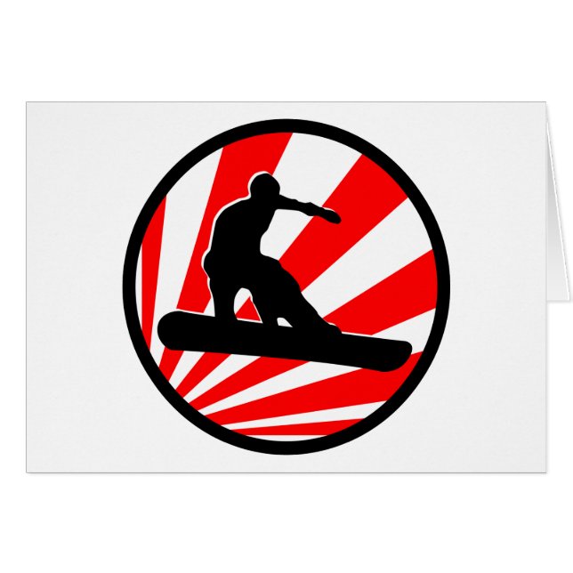 スノーボード：赤線 (正面横)