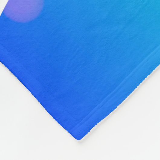 スノーボード、青いbackgの板を持つスノーボーダー フリースブランケット (角)