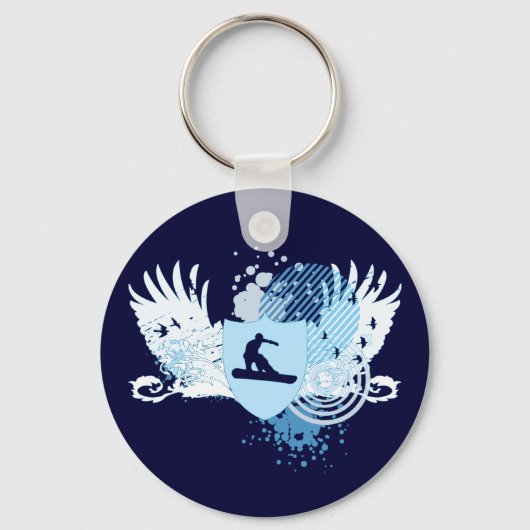 スノーボード、hi-fi、v.2 キーホルダー (正面)