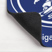 スノーボード「SHRED」オーバルシルエットスノーボーダーラベル マウスパッド (コーナー)