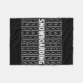 スノーボード – Snowboarder 素晴らし Winter Gift フリースブランケット (正面(横))