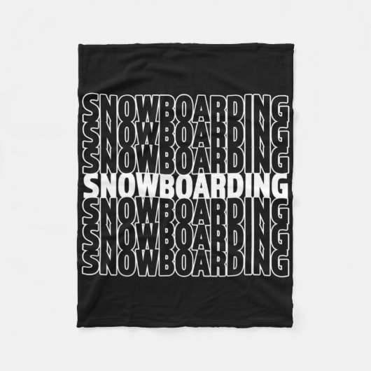 スノーボード – Snowboarder 素晴らし Winter Gift フリースブランケット (正面)