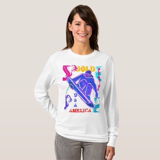 スノーボード Tシャツ (正面フル)
