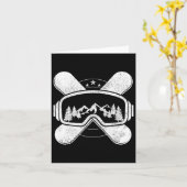 スノーボード – Winter Sportsスノーボードギフト カード (黄色い花)