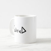 スノーボードlogo9の黒 コーヒーマグカップ (正面左)