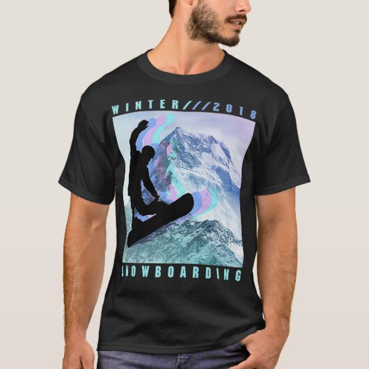 スノーボードWinter 2018プレミアム Tシャツ (正面)