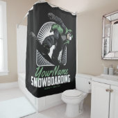 スノーボーパーソナライズされたドスノーボーダー破砕機 シャワーカーテン (インサイチュ)