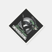 スノーボーパーソナライズされたドスノーボーダー破砕機 スタンダードカクテルナプキン (角)