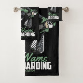 スノーボーパーソナライズされたドスノーボーダー破砕機 バスタオルセット (インサイチュ)