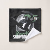スノーボーパーソナライズされたドスノーボーダー破砕機 バスタオルセット (ウォッシュタオル)