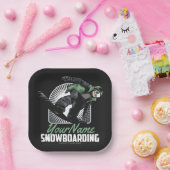 スノーボーパーソナライズされたドスノーボーダー破砕機 ペーパープレート (パーティー)