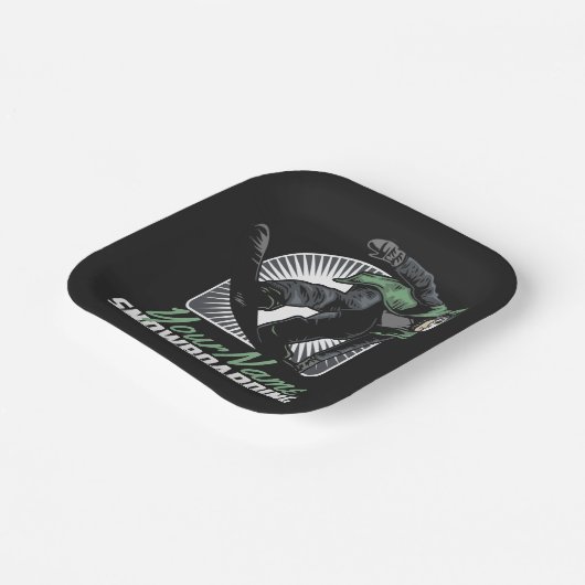 スノーボーパーソナライズされたドスノーボーダー破砕機 ペーパープレート (傾斜あり)