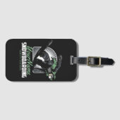 スノーボーパーソナライズされたドスノーボーダー破砕機 ラゲッジタグ (正面横)