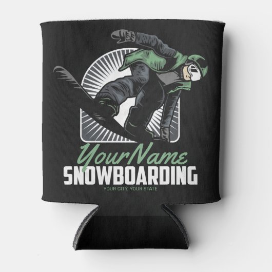 スノーボーパーソナライズされたドスノーボーダー破砕機 缶クーラー (正面)