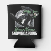 スノーボーパーソナライズされたドスノーボーダー破砕機 缶クーラー (裏面)