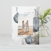 スノーボーブルウォーター色クリスマスホリデーカード シーズンカード (スタンド正面)