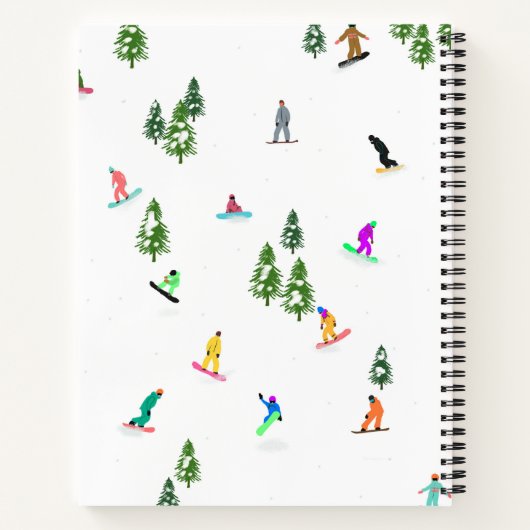 スノーボーモダンダーズスノーボードイラストレーション ノートブック (裏面)