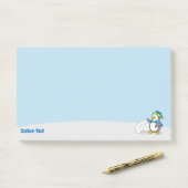 スノーボールを持つリトルペンギンがポストイットノートを振る ポストイット (デスク)