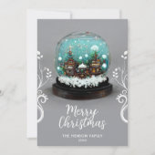 スノーボールウィンタービレッジ登山プラントクリスマス シーズンカード (正面)