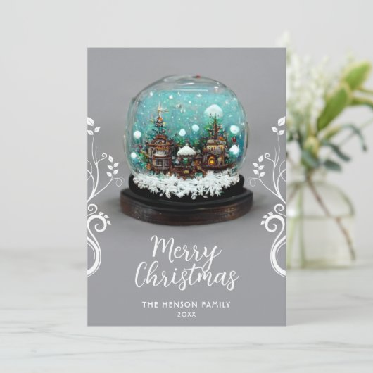 スノーボールウィンタービレッジ登山プラントクリスマス シーズンカード (スタンド正面)