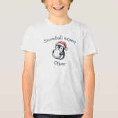 スノーボールエキスパート かわいいペンギン クリスマス トライブレンドTシャツ (正面)