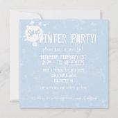 スノーボールスプラット!パーティの招待状 招待状 (裏面)