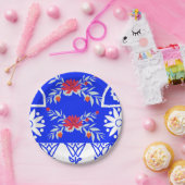 スノーボールフロラプレート ペーパープレート (パーティー)