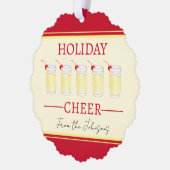 スノーボールブリティッシュクリスマスカクテル オーナメントカード (左)