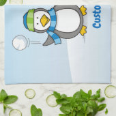 スノーボールペンギンのキッチンタオル キッチンタオル (折り畳み)