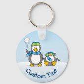 スノーボールペンギンキーチェーン キーホルダー (正面)