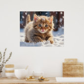 *~*スノーボール子猫5:4キッテン猫AP68 ポスター (キッチン)