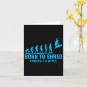 スノーボ生まれールを強制されるショールへのスノーボード カード (黄色い花)