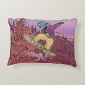 スノーボ絵を描ード アクセントクッション (裏面)