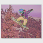 スノーボ絵を描ード ラッピングペーパー (フラット)