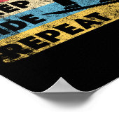 スノーボ食べードスリープライドリピートヴィンテージレトロ ポスター (角)