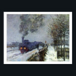 スノーポスターに登場するモネ列車 ポスター<br><div class="desc">MONET TRAIN "Train Snow"または"機関車" 1875,  by Claude Monet.</div>
