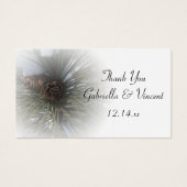 スノーマイパインズウィンターウェディングメッセージカード (正面)