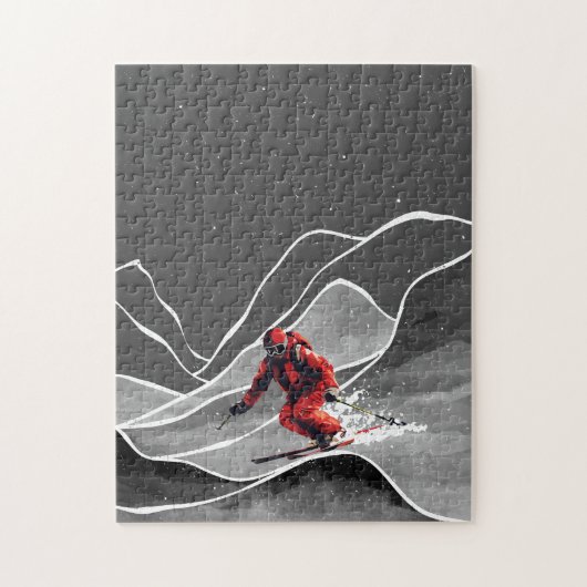 スノーマウンテンスキー ジグソーパズル (縦)