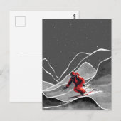 スノーマウンテンスキー ポストカード (正面/裏面)