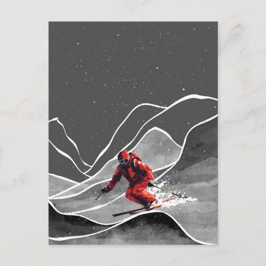 スノーマウンテンスキー ポストカード (正面)