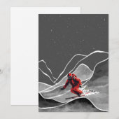 スノーマウンテンスキー 招待状 (正面/裏面)