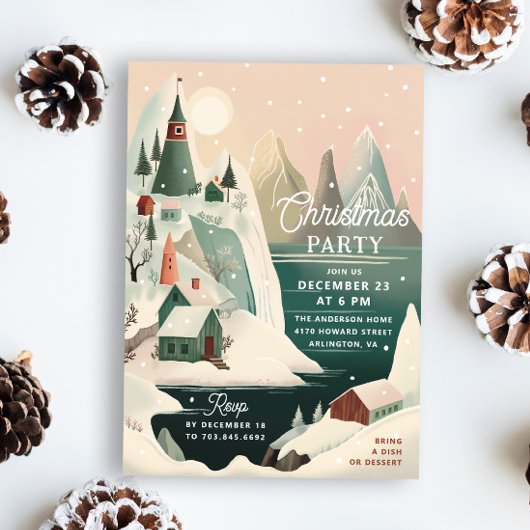 スノーマウンテンビレッジホリデイ | クリスマスパーティー 招待状